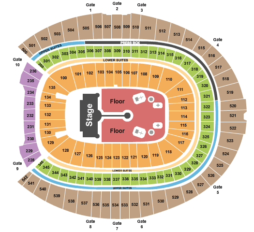 Empower Field At Mile High Coldplay Seating Chart